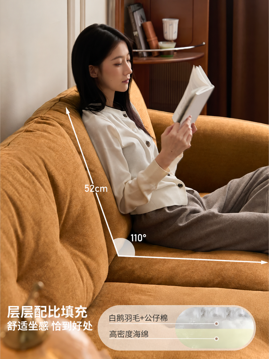 布艺沙发客厅法式复古三人位中古小户型雪尼尔沙发